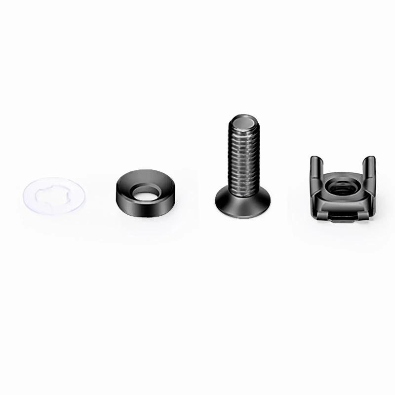 SFPS M6A20mm Screw and Nut, Zinc-plated, Black, 50pcs/Pack