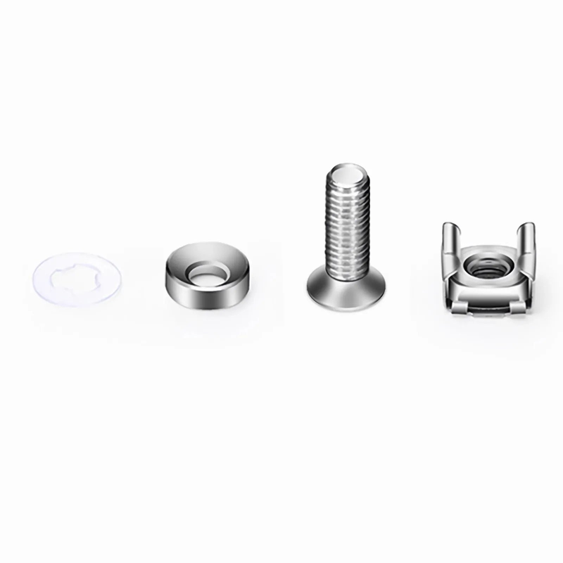 SFPS M6A20mm Screw and Nut, Nickel-plated, Silver, 50pcs/Pack