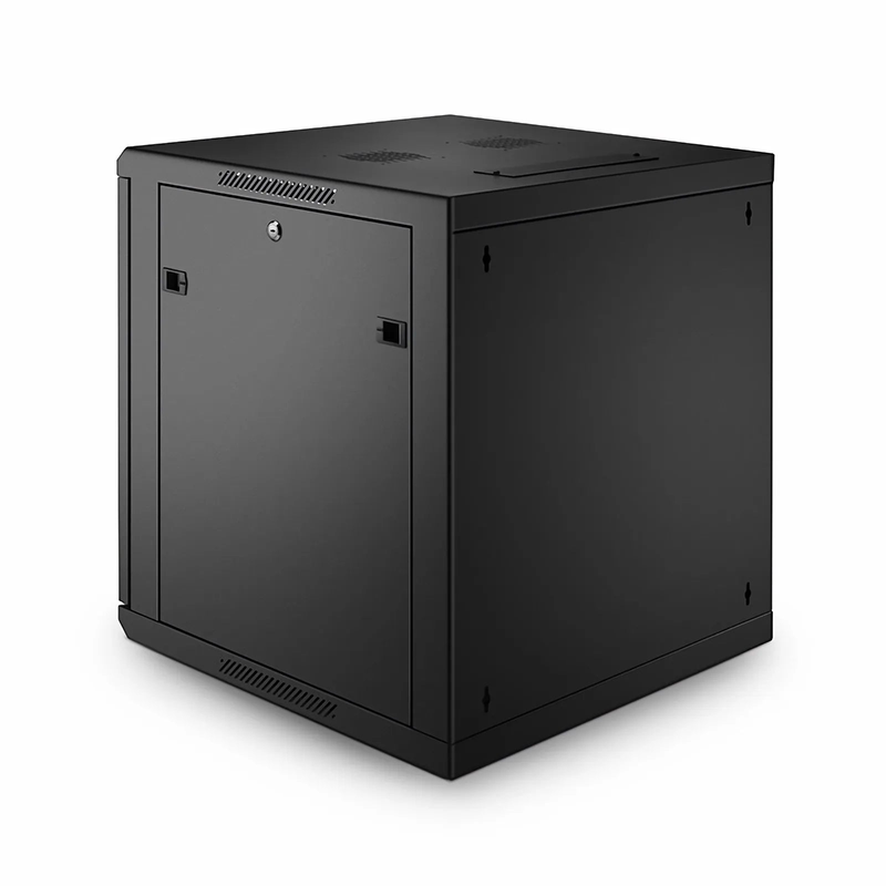 SFPS 12U GW600-Series 19" 4-Rails Wall Mount Cabinet with Glass Front Door