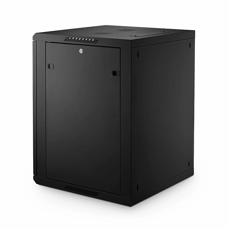 SFPS 15U GW600-Series 19" 4-Post Wall Mount Cabinet with Glass Front Door