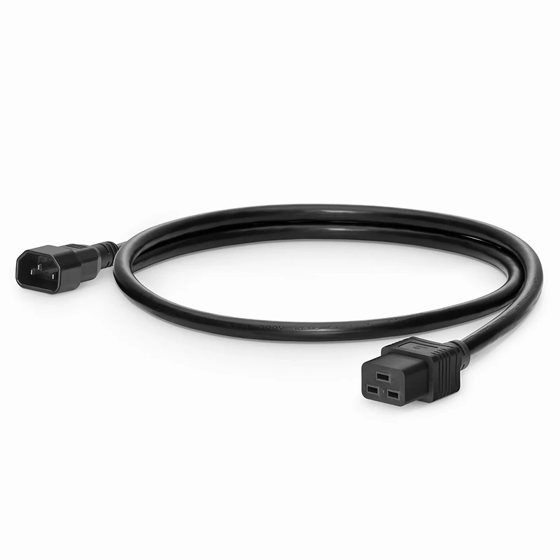 SFPS 3ft (0.9m) IEC60320 C14 to IEC60320 C19 14AWG 250V/15A Power Cord, Black