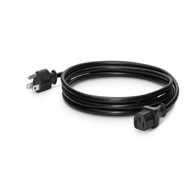 SFPS 15ft (4.6m) NEMA 5-15P to IEC60320 C13 16AWG 125V/10A Power Cord, Black