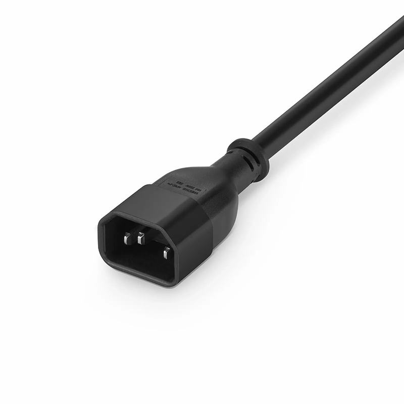 SFPS 3ft (0.9m) IEC60320 C14 to IEC60320 C13 16AWG 250V/13A Power Extension Cord, Black