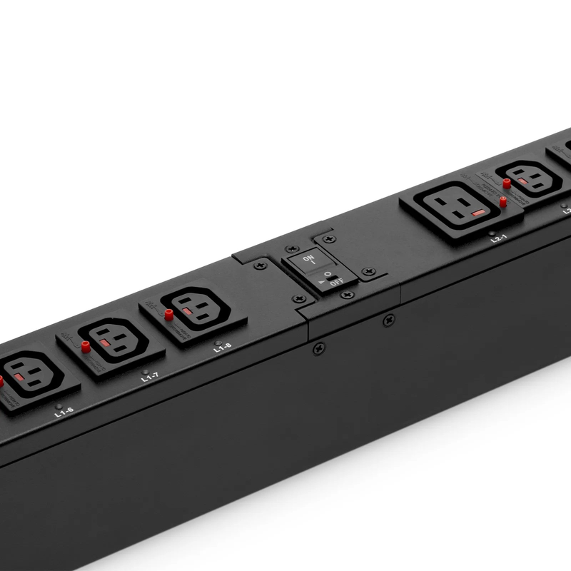 SFPS 23kW 3-Phase 32A/415V Switched Rack PDU, 21 x C13 & 3 x C19 Outlets, IEC309 32A 3P+N+PE Plug, 10ft Cord, 0U Vertical