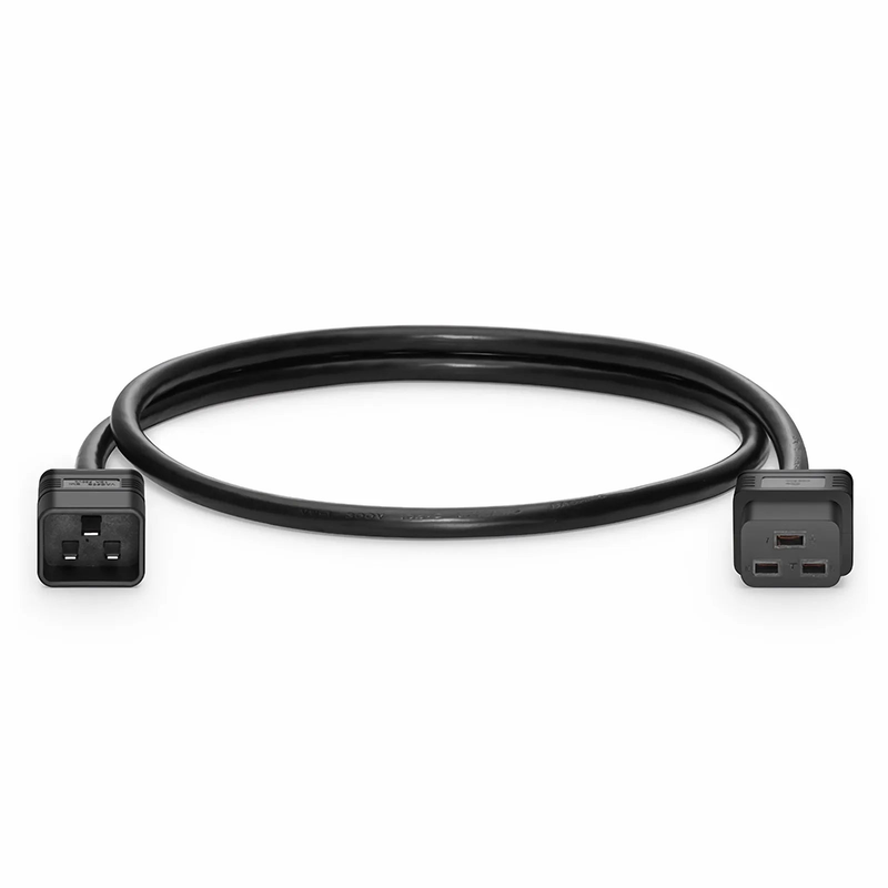 SFPS 3ft (0.9m) IEC60320 C20 to IEC60320 C19 14AWG 250V/16A Power Extension Cord, Black