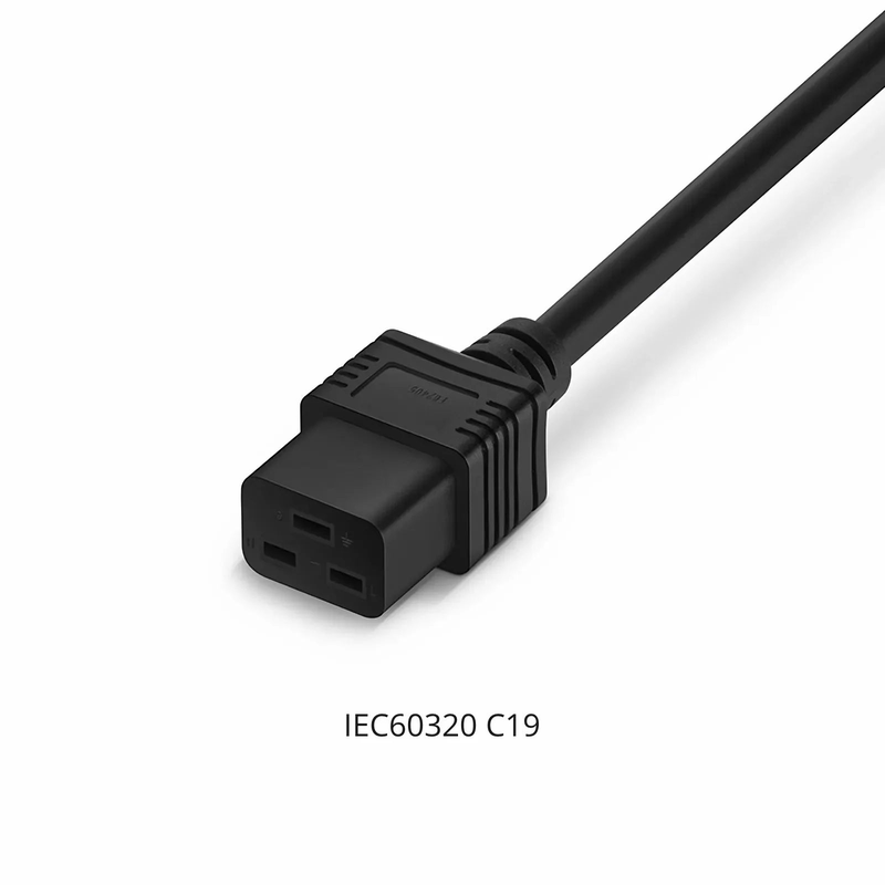 SFPS 3ft (0.9m) IEC60320 C20 to IEC60320 C19 14AWG 250V/16A Power Extension Cord, Black