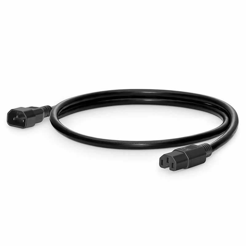 SFPS 3ft (0.9m) IEC60320 C14 to IEC60320 C15 14AWG 250V/15A Power Cord, Black