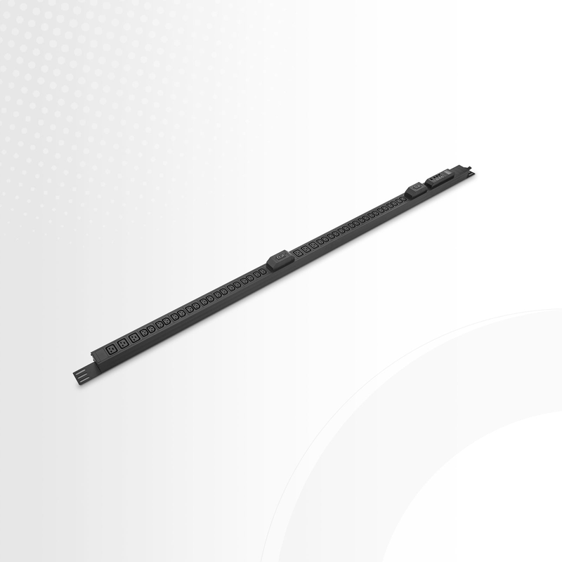 SFPS 7.36kW Single-Phase 32A/230V Monitored Rack PDU, 36 x C13 & 6 x C19 Outlets, IEC 309 32A 2P+E Plug, 10ft Cord, 0U Vertical