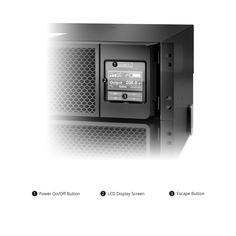 SFPS APC Smart-UPS On-line, 8kVA/8kW, 208V, 4 x L6-20R & 2 x L6-30R NEMA Outlets, Network Card & SmartSlot, 4 Replaceable Battery Modules Included, Rack 6U/Tower Convertible
