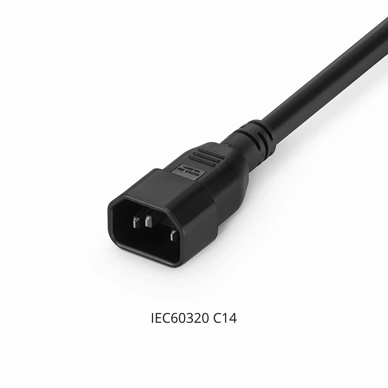 SFPS 4ft (1.2m) IEC60320 C14 to IEC60320 C19 14AWG 250V/15A Power Cord, Black
