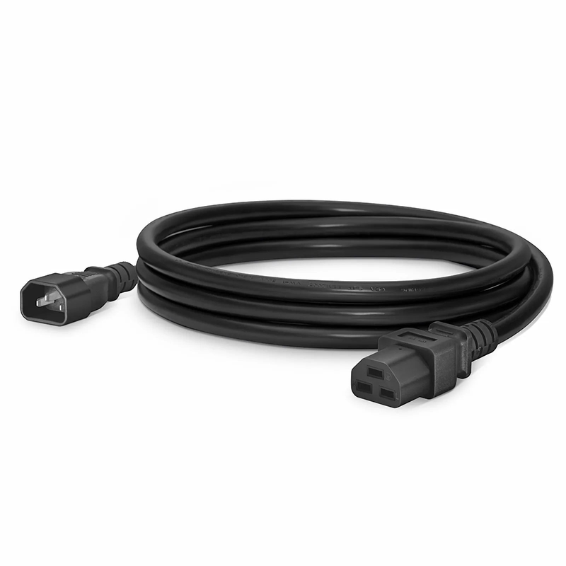 SFPS 10ft (3m) IEC60320 C14 to IEC60320 C21 Heavy-Duty 14AWG 250V/15A Power Cord, Black