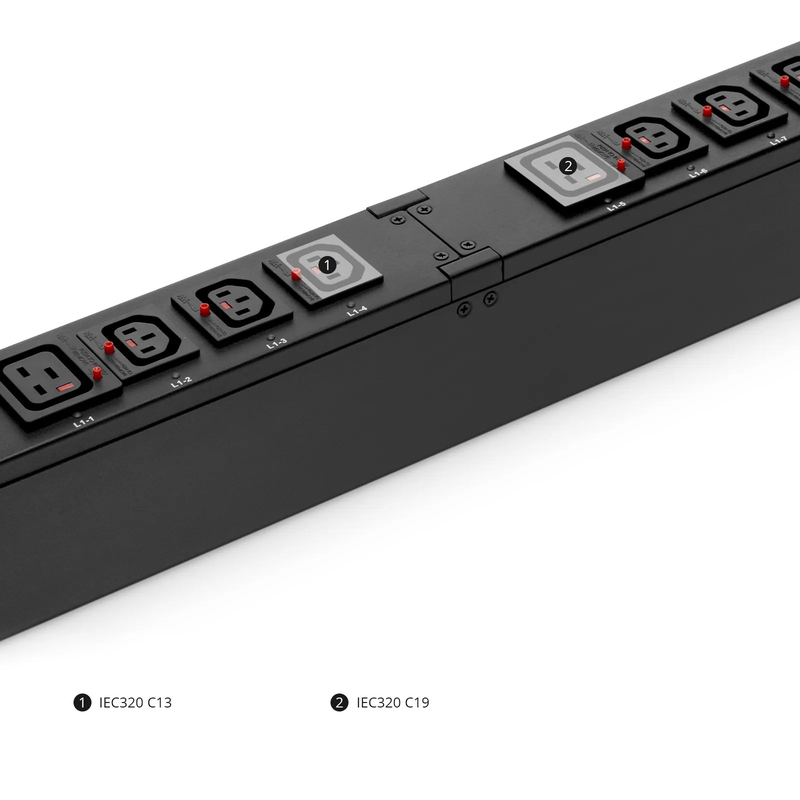 SFPS 7.20kW Single-Phase 30A/240V Switched Rack PDU, 21 x C13 & 3 x C19 Outlets, NEMA L6-30P Plug, 10ft Cord, 0U Vertical