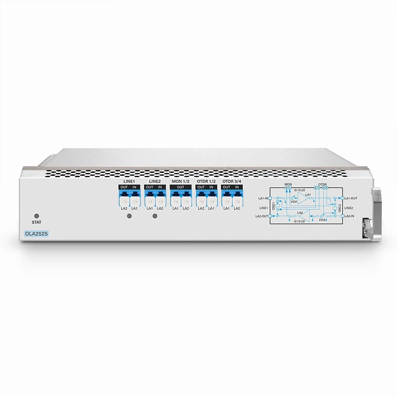 SFPS D7000 OLA2525, DWDM EDFA In-line Amplifier with Dual LA 15-25dB Gain, 21.5dBm Output for D7000 Series Managed Chassis, with Built in OSC, VOA