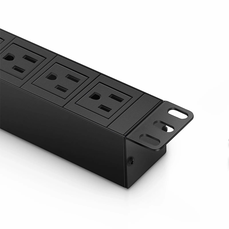 SFPS 1.88kW Single-Phase 15A/125V Basic Rack PDU, 8 x NEMA 5-15R Outlets, NEMA 5-15P Plug, 6.6ft Cord, 1U Rack-Mount