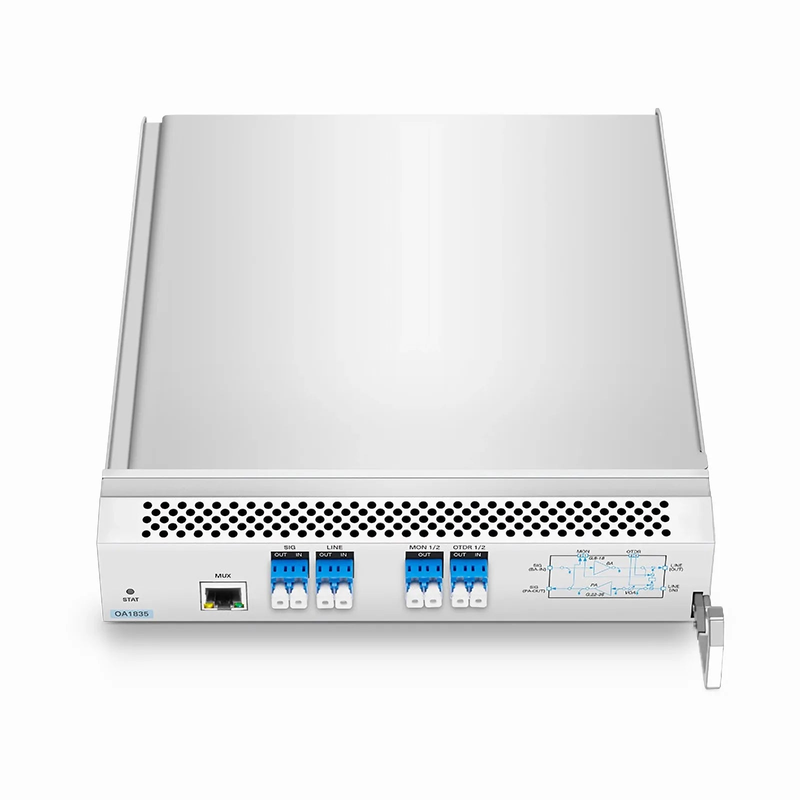 SFPS D7000 OA1835, DWDM EDFA Bidirectional Amplifier with PA 22-35dB and BA 8-18dB Gain, 21.5dBm Output for D7000 Series Managed Chassis, with Built in OSC, VOA