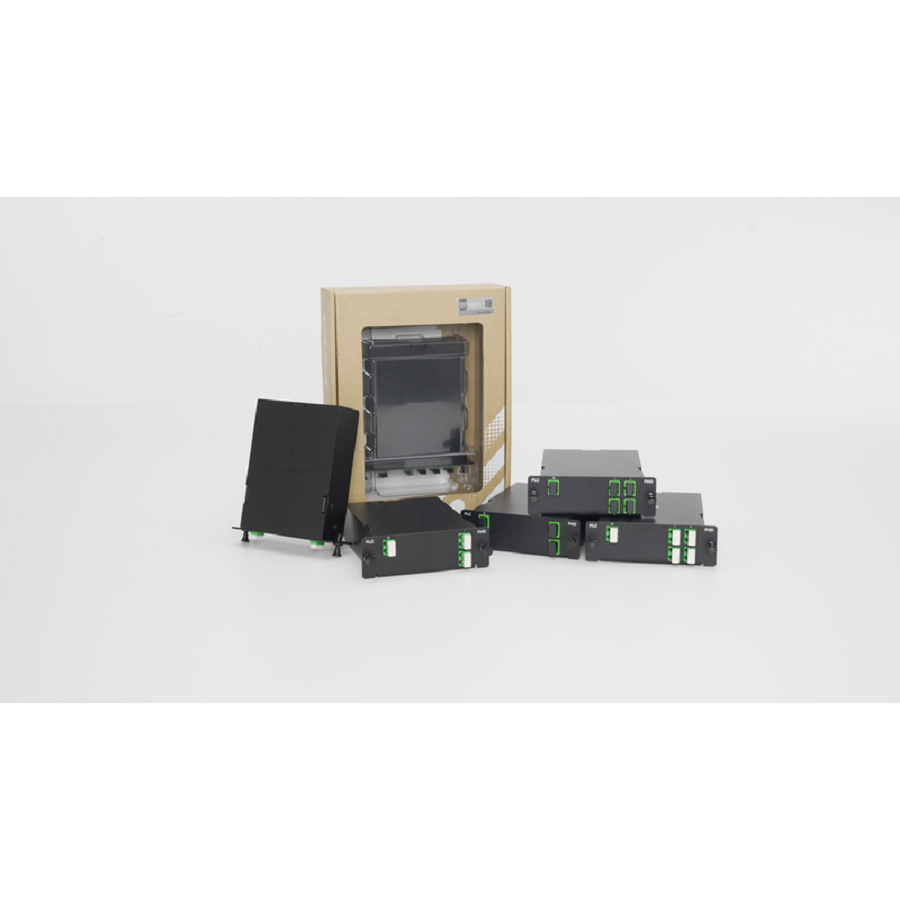 SFPS 1 x 16 PLC Fiber Splitter, Standard FHD Cassette LC/APC, Singlemode, for Optical LAN