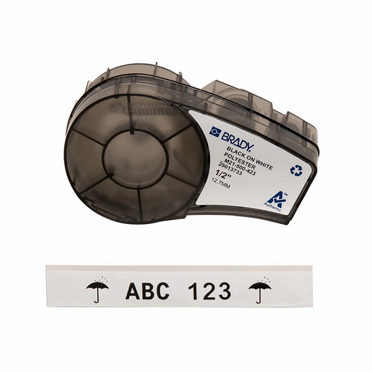 SFPS 0.375in.Wx 252in.L Panel Labels with Ribbon for M210 and M211 Printers, Black on White