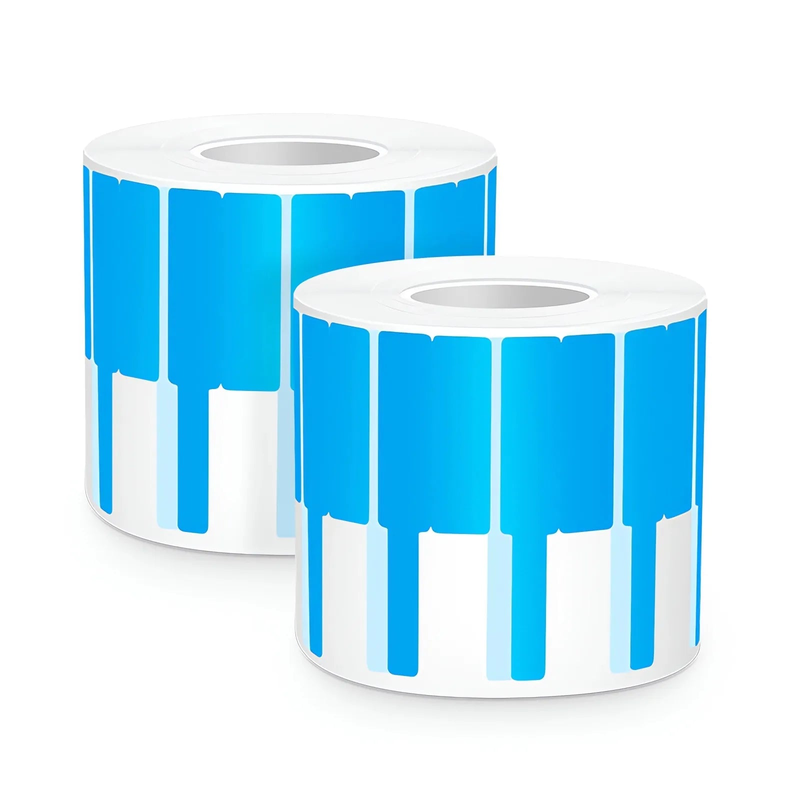 SFPS 0.94in.W x 2.75in.L Printable P-Flag Label, PET, Reel, Blue, 500Labels/Roll