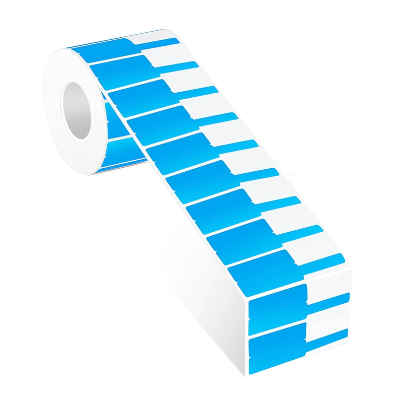 SFPS 0.94in.W x 2.75in.L Printable P-Flag Label, PET, Reel, Blue, 500Labels/Roll