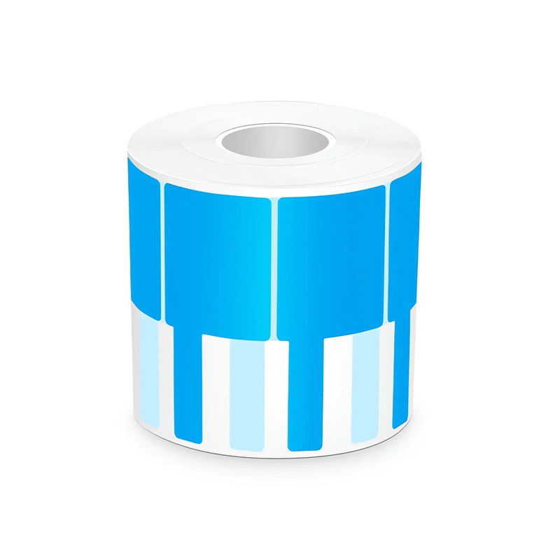 SFPS 1.57in.W x 3.54in.L Printable P-Flag Label, PET, Reel, Blue, 500Labels/Roll