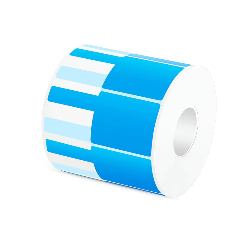 SFPS 1.57in.W x 3.54in.L Printable P-Flag Label, PET, Reel, Blue, 500Labels/Roll