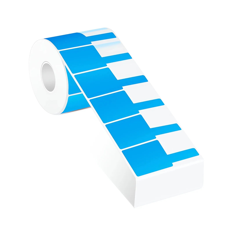 SFPS 1.57in.W x 3.54in.L Printable P-Flag Label, PET, Reel, Blue, 500Labels/Roll