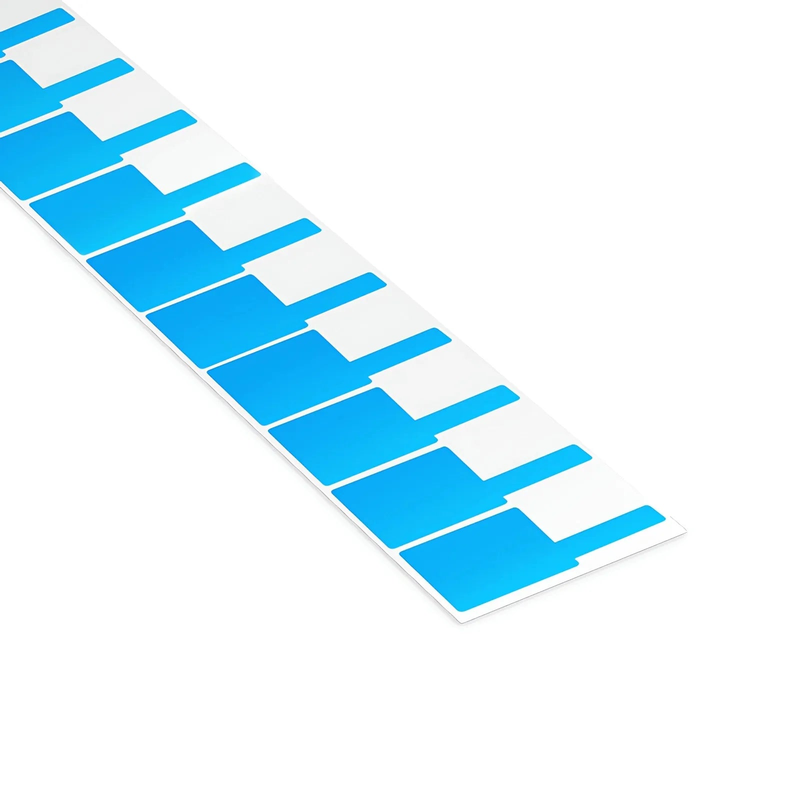 SFPS 1.57in.W x 3.54in.L Printable P-Flag Label, PET, Reel, Blue, 500Labels/Roll