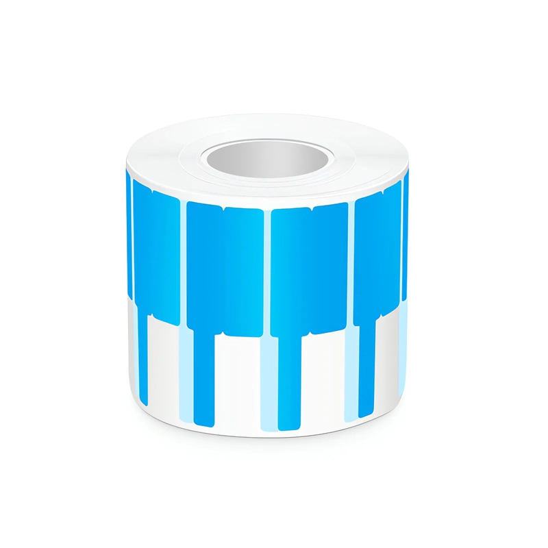 SFPS 0.94in.W x 2.75in.L Printable P-Flag Label, PET, Reel, Blue, 500Labels/Roll