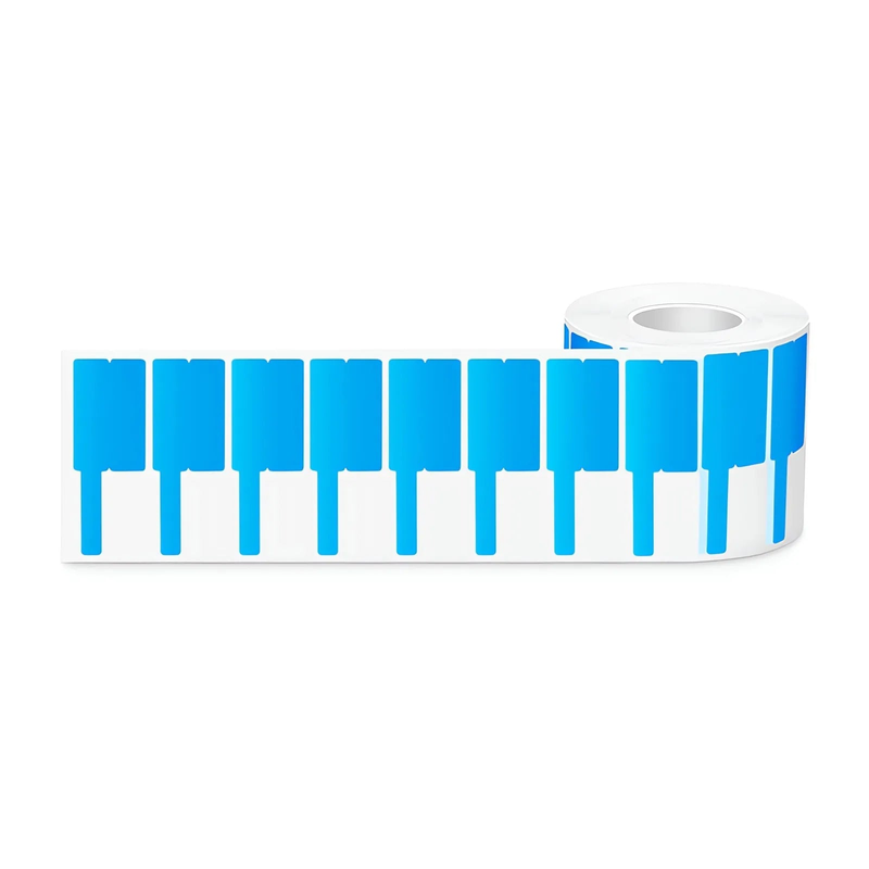 SFPS 0.94in.W x 2.75in.L Printable P-Flag Label, PET, Reel, Blue, 500Labels/Roll