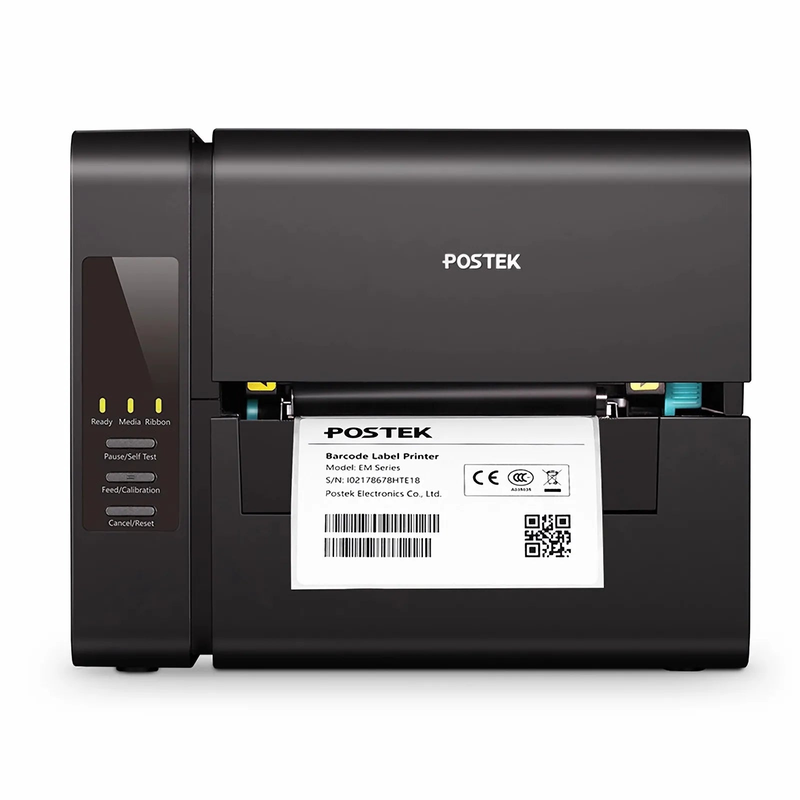 SFPS Postek E300i Commercial Label Printer with HEATA, 4.5" Color LCD Touch Screen, 300dpi, 4ips Print Speed