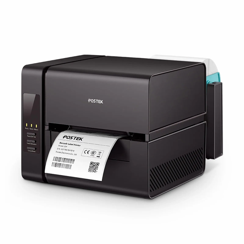 SFPS Postek E300i Commercial Label Printer with HEATA, 4.5" Color LCD Touch Screen, 300dpi, 4ips Print Speed