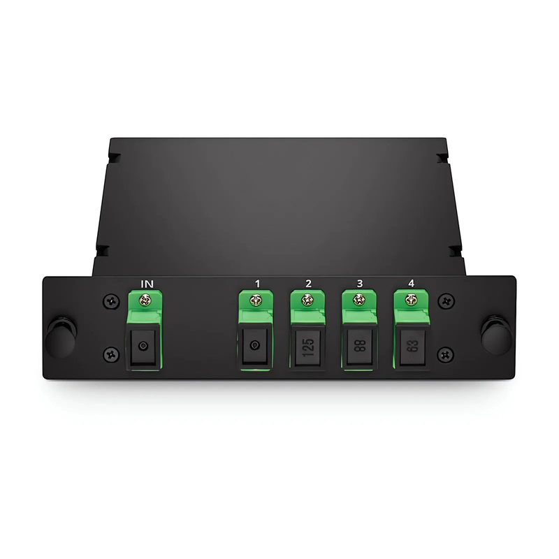 SFPS 1 x 4 PLC Fiber Splitter, Standard LGX Cassette, SC/APC, Singlemode