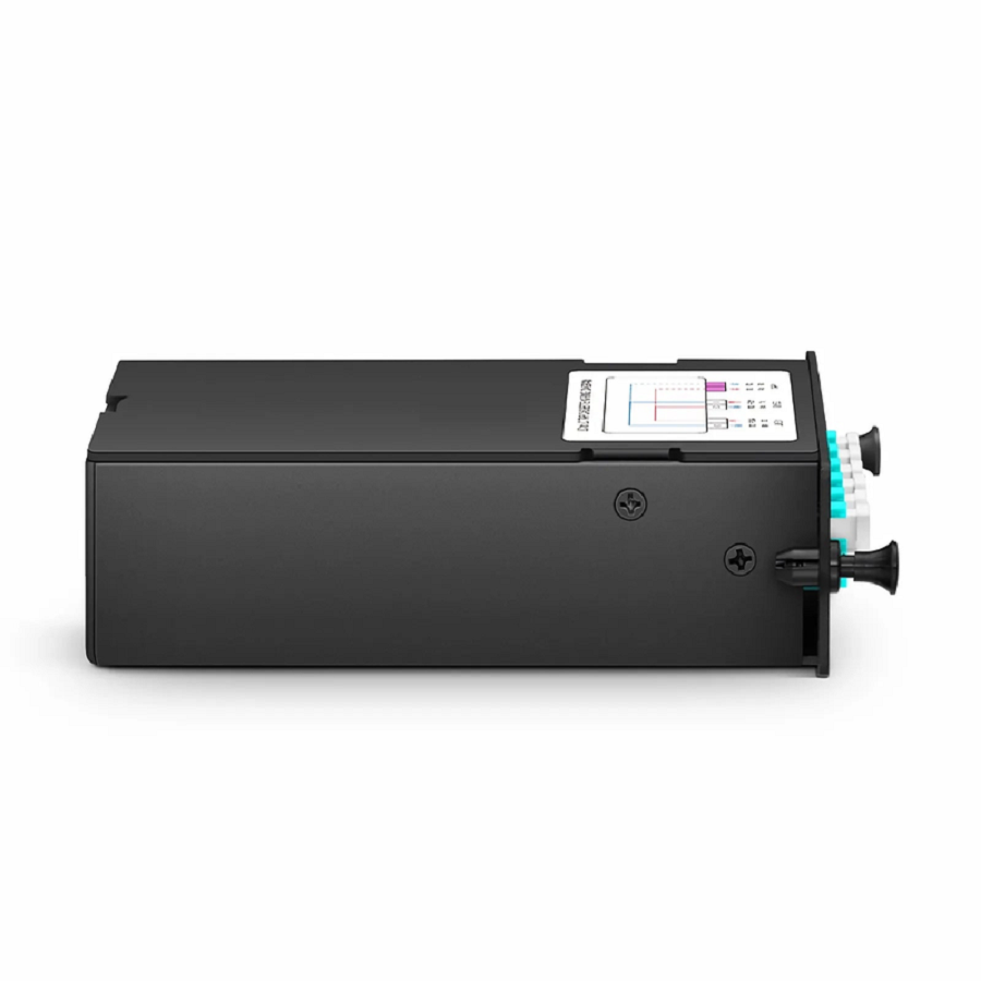 SFPS FHDA LC TAP Cassette, OM4 Multimode, 4 x LC Duplex Live Ports, 2 x LC Duplex TAP Ports, 50/50 Split Ratio (Live/TAP), 1/10/40/100G