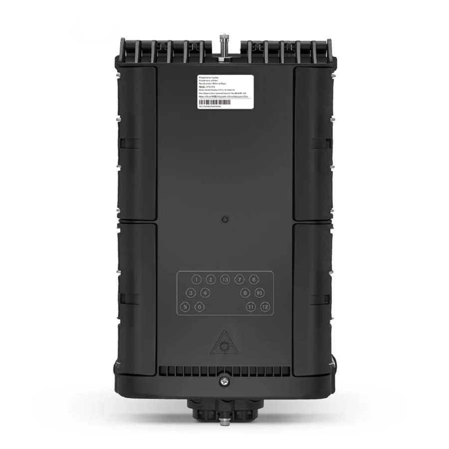 SFPS Fully Pre-Terminated Fiber Distribution Hub Box for Quick ODN, 1 Uncut Port, 13 SC/APC Hardened Adapters, Mechanical Seal, Supports 1:2/1:4/1:8 Mini Splitters, PP+GF, IP68, Wall/Pole/Aerial Mount, Indoor/Outdoor