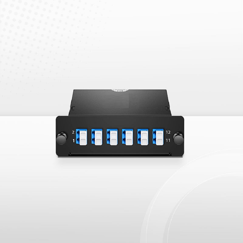 SFPS FHDA MTP®-LC Cassette, OM5 Multimode, Type A, 12 Fibers, MTP®-12 (Male) to 6 x LC Duplex, 0.35dB Max.