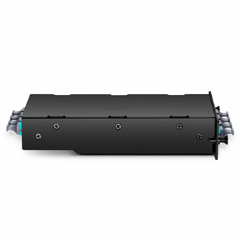 SFPS FHDA 4 x MTP®-8 Mesh Cassette, 32 Fibers OM4 Multimode, Universal, 4 x 8F MTP® to 4 x 8F MTP® (Aqua), 0.35dB Max.