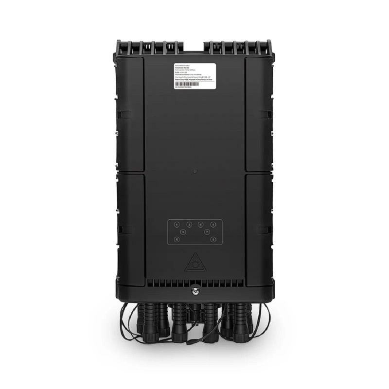 SFPS Universal Pre-Terminated Hub Box for Quick ODN, 1 Uncut Port, 8 SC/APC Adapters, Mechanical Seal, Supports 1:2/1:4/1:8 Mini Splitters, PP+GF, IP65, Wall/Pole/Aerial Mount, Indoor/Outdoor