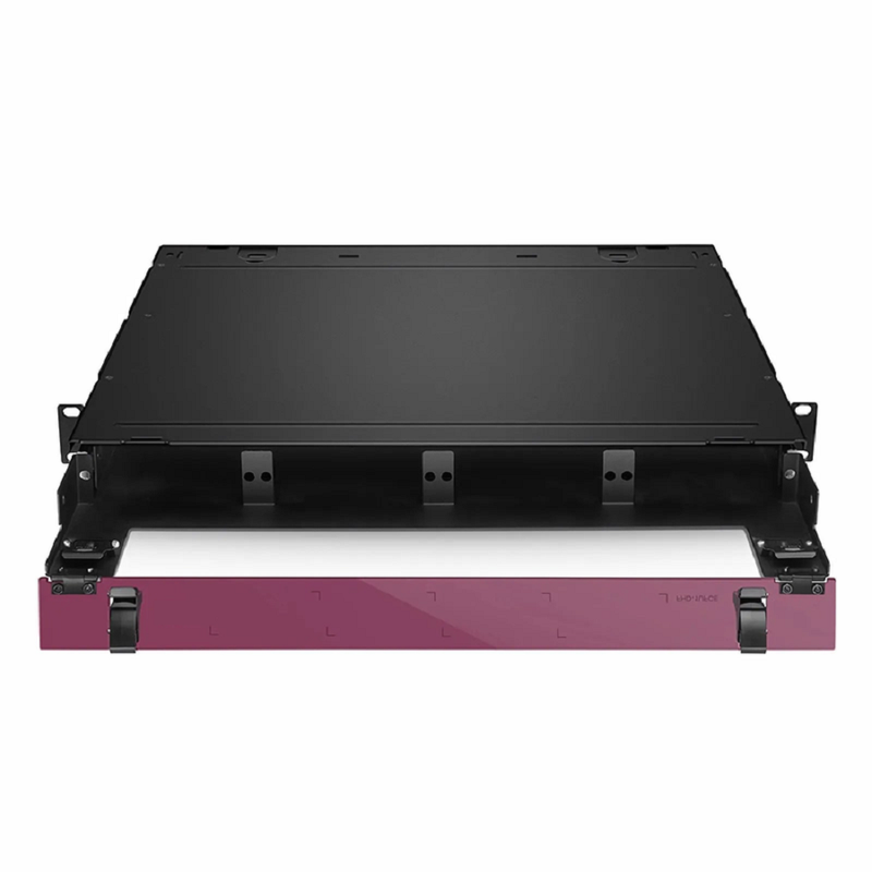 SFPS FHDA High Density 1U Rack Mount Enclosure Unloaded, Sliding Drawer, Holds up to 4 x FHDA Cassettes, Panels, or Splice Trays, 144 Fibers (LC)