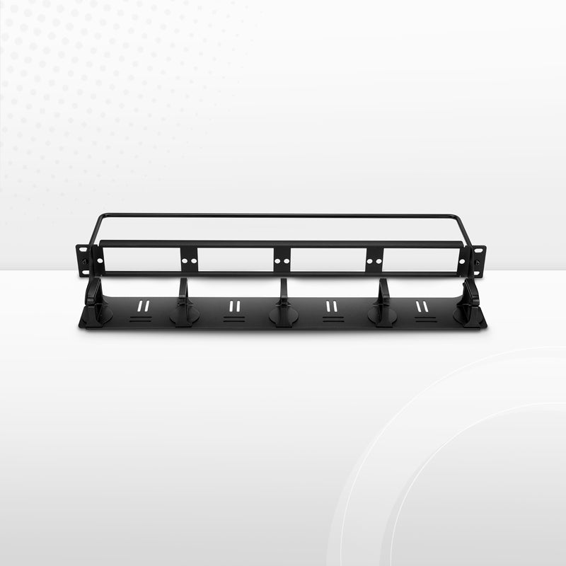 SFPS FHDA High Density 1U Rack Mount Blank Enclosure Unloaded, Detachable Cable Management Lacer Panel and Bar, Holds up to 4 x FHDA Panels, 144 Fibers (LC)