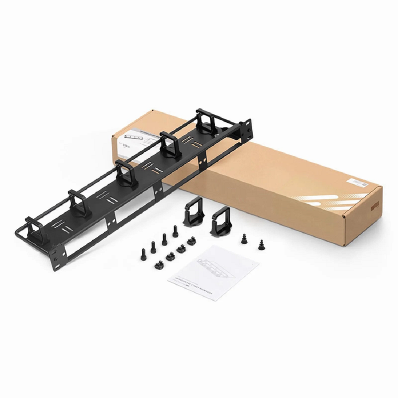 SFPS FHDA High Density 1U Rack Mount Blank Enclosure Unloaded, Detachable Cable Management Lacer Panel and Bar, Holds up to 4 x FHDA Panels, 144 Fibers (LC)