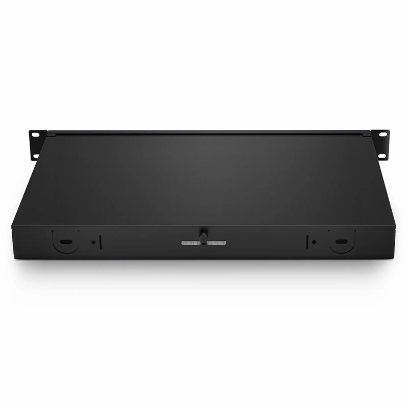 SFPS FHDA High Density 1U Rack Mount Enclosure Unloaded, Tool-less Removable Top Cover, Holds up to 4 x FHDA Cassettes, Panels, or Splice Trays, 144 Fibers (LC)