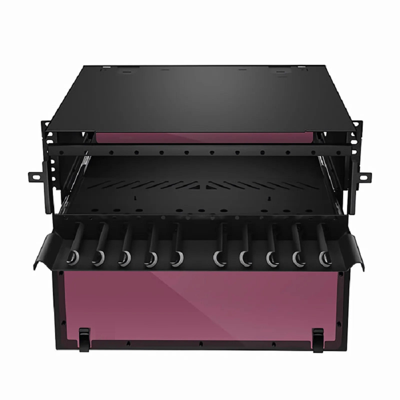 SFPS FHDA High Density 4U Rack Mount Enclosure Unloaded, Sliding Drawer, Holds up to 12 x FHDA Cassettes, Panels or Splice Trays, 432 Fibers (LC)