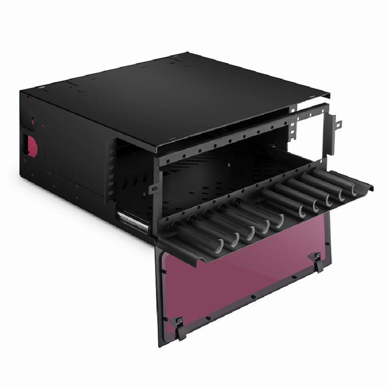 SFPS FHDA High Density 4U Rack Mount Enclosure Unloaded, Sliding Drawer, Holds up to 12 x FHDA Cassettes, Panels or Splice Trays, 432 Fibers (LC)
