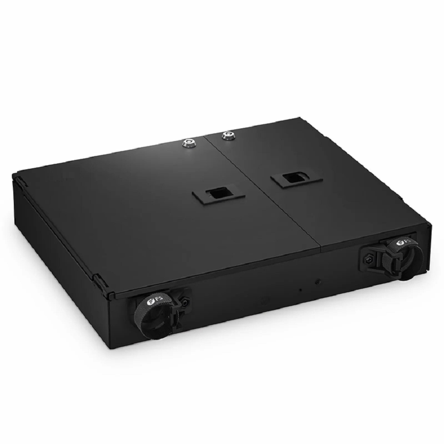 SFPS FHDA Wall Mount Enclosure Unloaded, 2 Ports, Holds up to 2 x FHDA Cassettes or Panels, 2 x Splice Trays, 48 Fibers (LC)