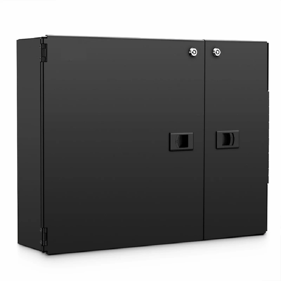 SFPS FHDA Wall Mount Enclosure Unloaded, 4 Ports, Holds up to 4 x FHDA Cassettes or Panels, 4 x Splice Trays, 96 Fibers (LC)