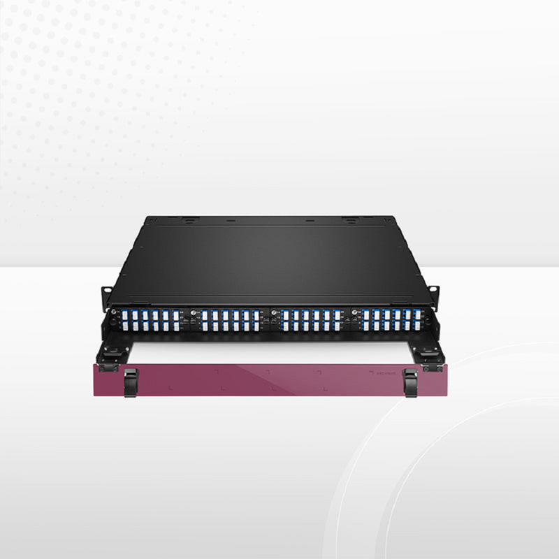 SFPS FHDA High Density 2U Rack Mount Enclosure Unloaded, Sliding Drawer, Holds up to 8 x FHDA Cassettes, Panels or Splice Trays, 288 Fibers (LC)
