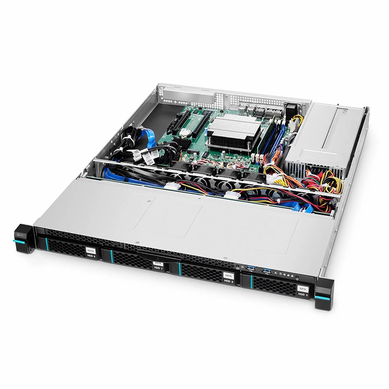 SFPS RS2110, 1U Rack Server, 1 x IntelA® XeonA® Scalable Processor, 1 x 16GB DRAM, 1 x 3.5'' Hot-swap SATA Drive Bays, 2 x RJ45 1GbE Ports, 450W Redundant