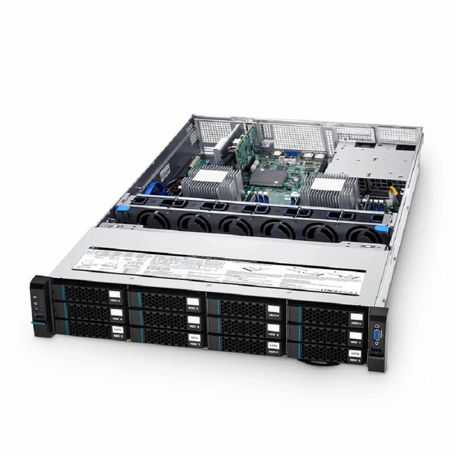 SFPS RS5230, 2U Rack Server, 2 x IntelA® XeonA® Scalable Processors, 4 x 16GB of Memory, 4 x 3.5' Hot-swap SATA Drive Bays, 2 x RJ45 1GbE Ports, 550W Redundant
