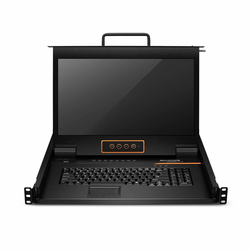 SFPS 8-Port Cat5 1U Rack-Mount KVM Over IP Switch with 17" Full HD LCD, 8 x RJ45 to VGA Interface Modules Included