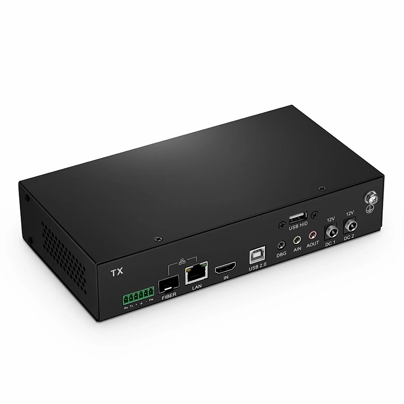 SFPS 4K HDMI USB HID IP KVM Matrix Transmitter Set with Audio and EDID over Fiber Optic Cable for 20km and Cat5e/6/6a/7 for 120m, 3840x2160@60Hz